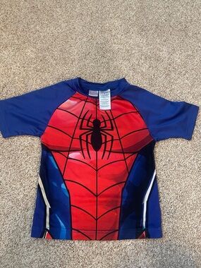 Marvel Boys Spider-Man Red and Blue Rashguard